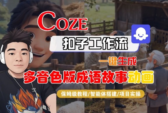 Coze扣子智能体工作流一键生成“多音色版成语故事“动画，全流程保姆级教学-优创项目网