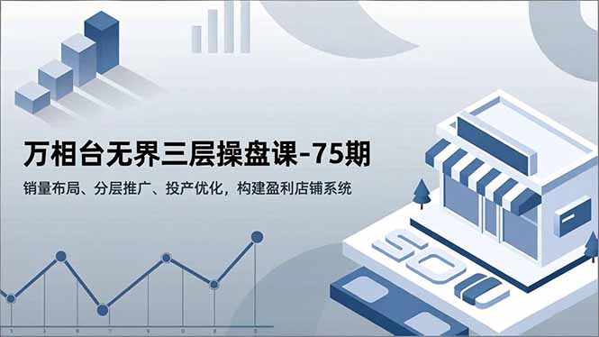 万相台无界三层操盘课-75期，销量布局、分层推广、投产优化，构建盈利店铺系统-优创项目网