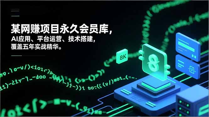网赚项目永久会员库，AI应用、平台运营、技术搭建，覆盖五年实战精华-优创项目网