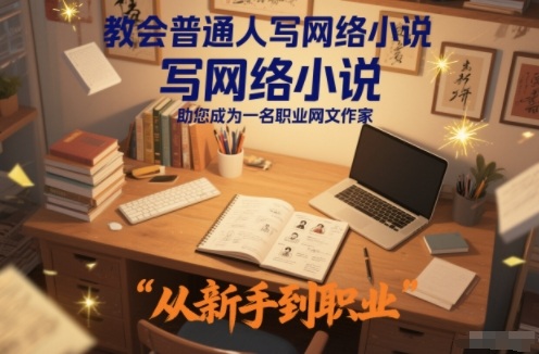 教会普通人写网络小说，助您成为一名职业网文作家-优创项目网