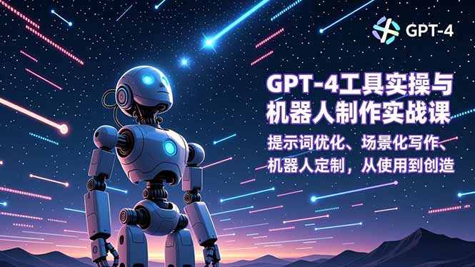 GPT-4工具实操与机器人制作实战课：提示词优化、场景化写作、机器人定制，从使用到创造-优创项目网