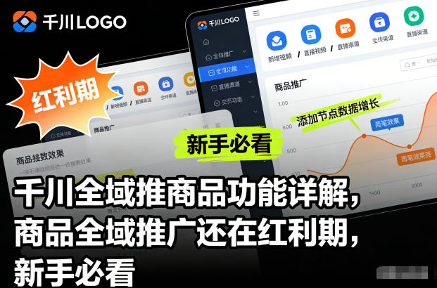 千川全域推商品功能详解，商品全域推广还在红利期，新手必看-优创项目网