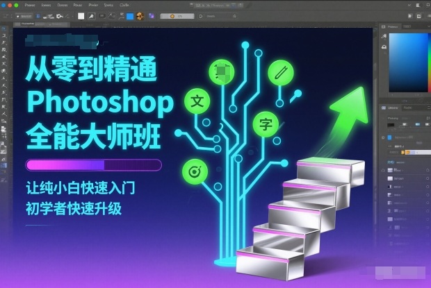 从零到精通Photoshop全能大师班，让纯小白快速入门，初学者快速升级-优创项目网
