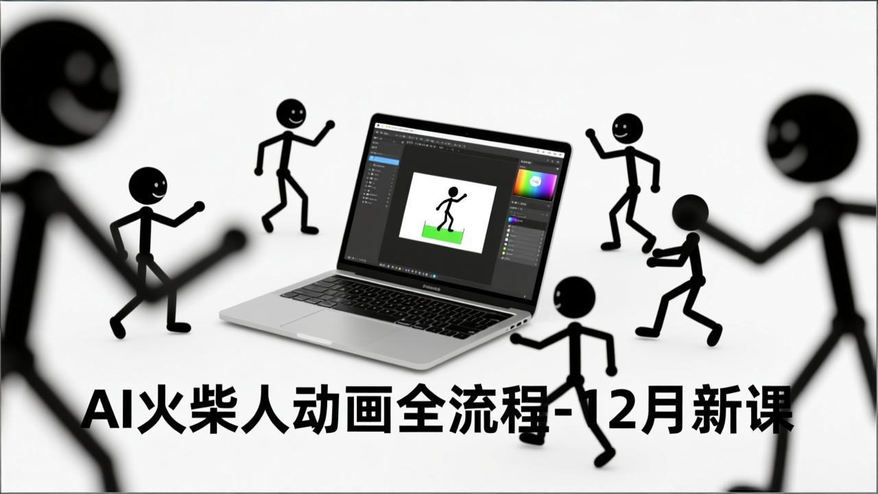 AI火柴人动画全流程-12月新课，文案生成、声音克隆、视频剪辑，零基础快速产出动画-优创项目网