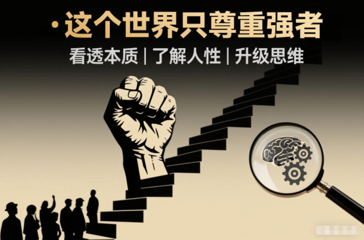 开悟1.0：这个世界只尊重强者，看透本质-了解人性-升级思维-优创项目网