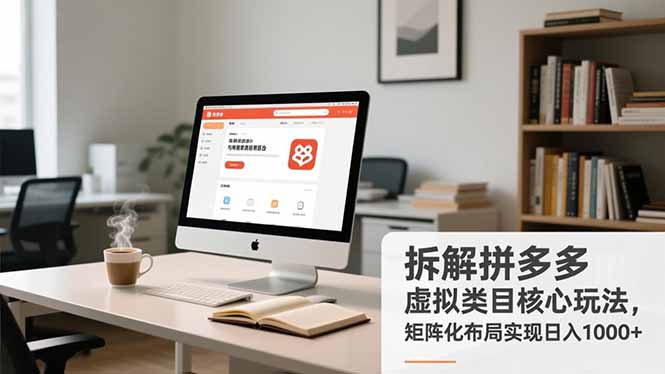 拆解拼多多虚拟类目核心玩法，矩阵化布局实现日入1000+-优创项目网