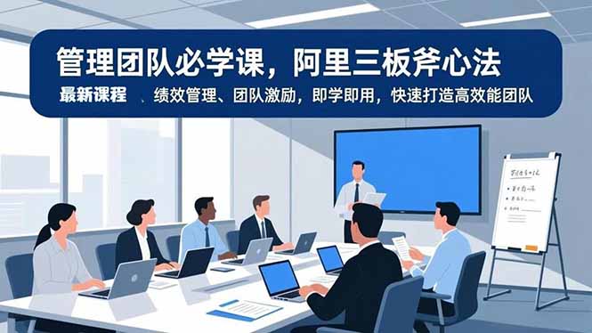 管理团队必学课，阿里三板斧心法、绩效管理、团队激励，即学即用，快速打造高效能团队-优创项目网