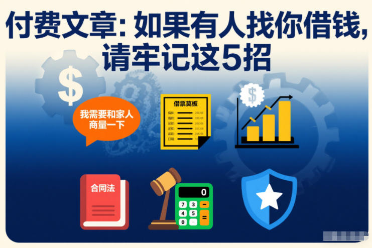 付费文章：如果有人找你借钱，请牢记这5招-优创项目网