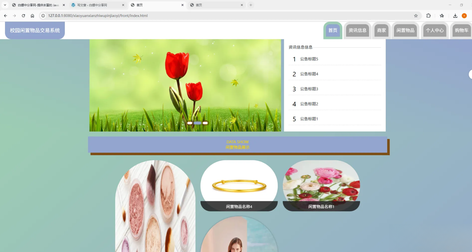 基于Spring Boot的校园闲置物品交易系统代码-优创项目网