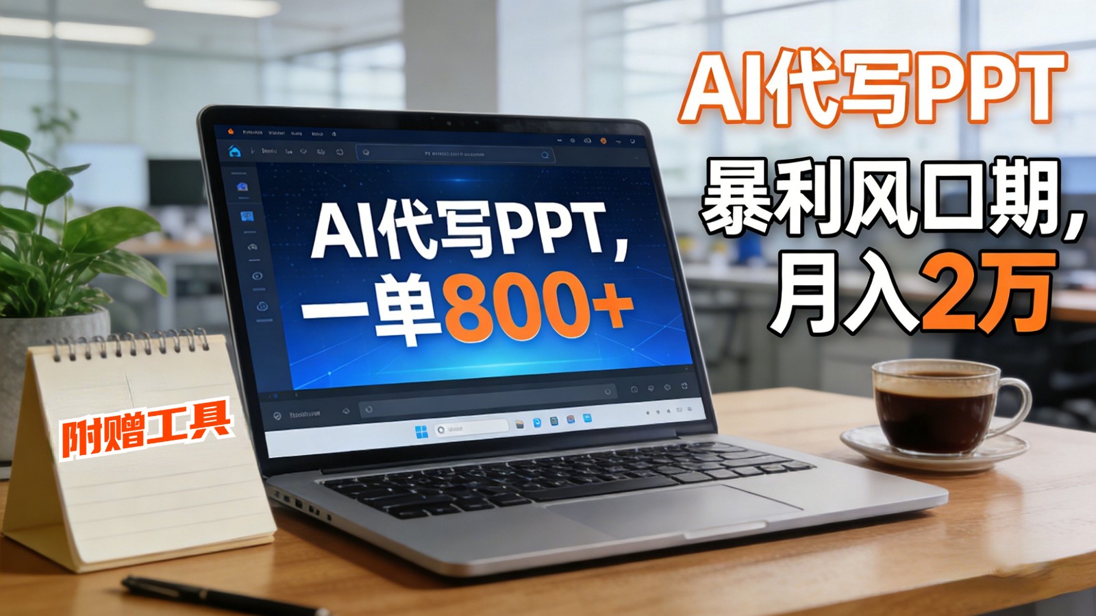 AI 代写做 PPT！一单狂赚 800+，风口期月入 2 万(工具 + 提示词直接送)-优创项目网
