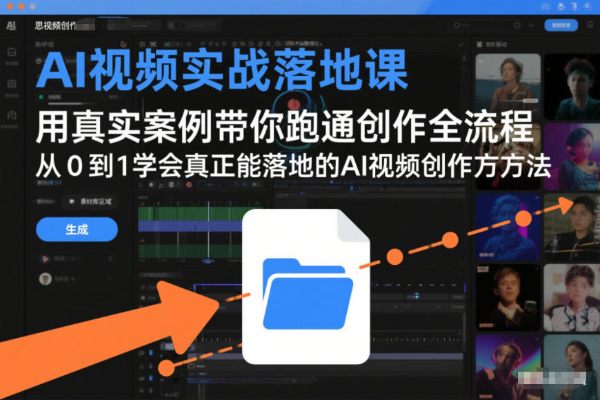 AI视频实战落地课，用真实案例带你跑通创作全流程，从0到1学会真正能落地的AI视频创作方法-优创项目网