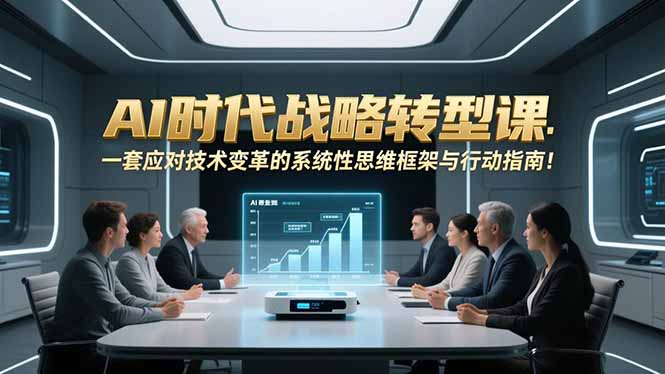 AI时代战略转型课：一套应对技术变革的系统性思维框架与行动指南！-优创项目网