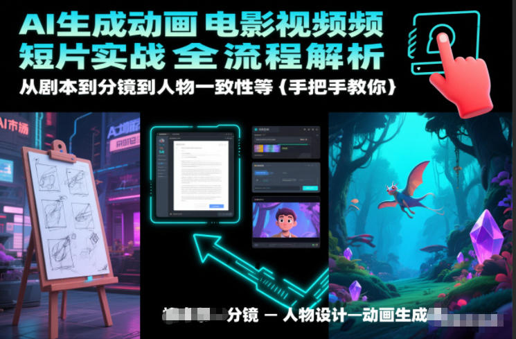 AI生成动画电影视频短片实战全流程解析，从剧本到分镜到人物一致性等手把手教你-优创项目网