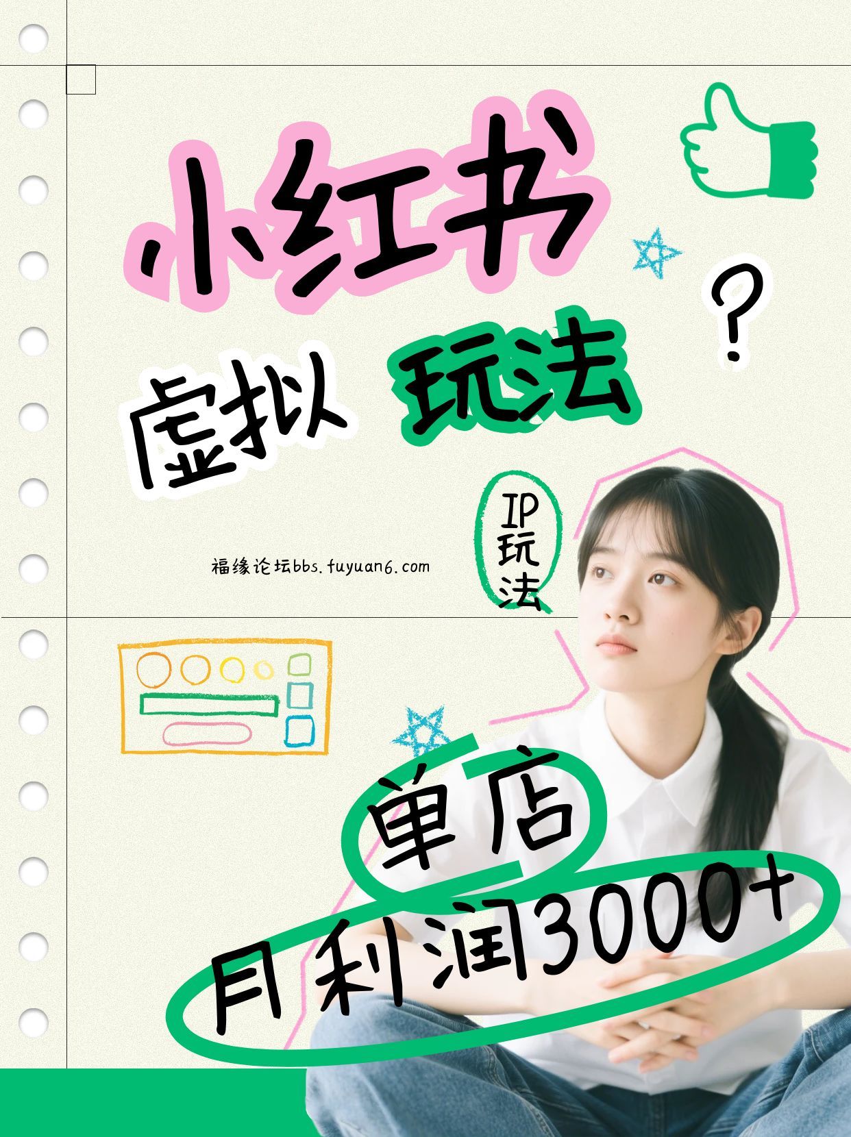 小红书虚拟玩法(铺货流和单品玩法)，单店月利润3000+，IP打法+原创商品(0违规)-优创项目网
