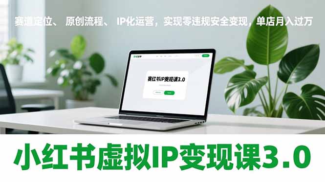 小红书虚拟IP变现课3.0，赛道定位、原创流程、IP化运营，实现零违规安全变现，单店月入过万-优创项目网