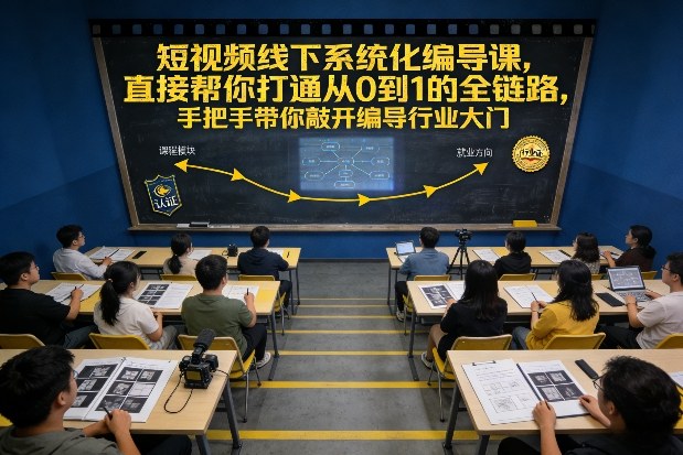 短视频线下系统化编导课，直接帮你打通从0到1的全链路，手把手带你敲开编导行业大门-优创项目网