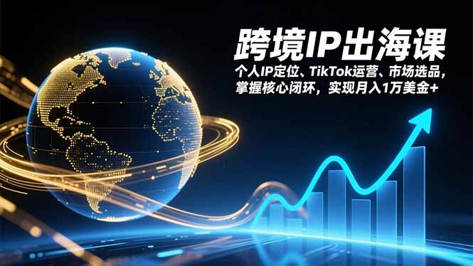 跨境IP出海课，个人IP定位、TikTok运营、市场选品，掌握核心闭环，实现月入1万美金+-优创项目网