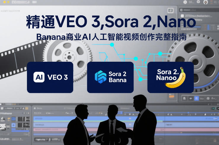 精通VEO 3，Sora 2，Nano Banana商业AI人工智能视频创作完整指南-优创项目网