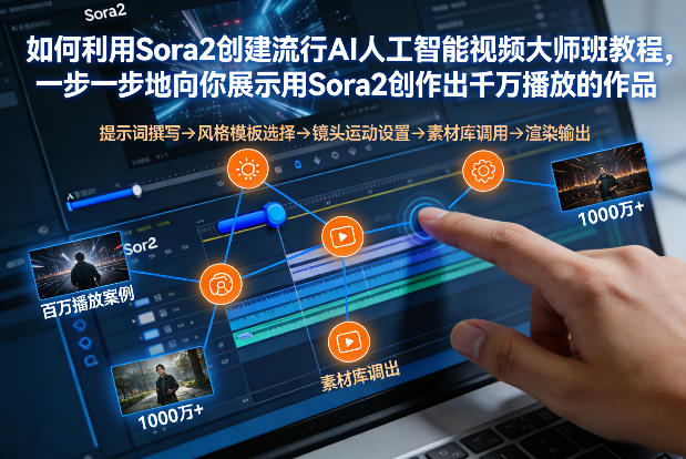 如何利用Sora2创建流行AI人工智能视频大师班，一步一步地向你展示用Sora2创作出千万播放的作品-优创项目网