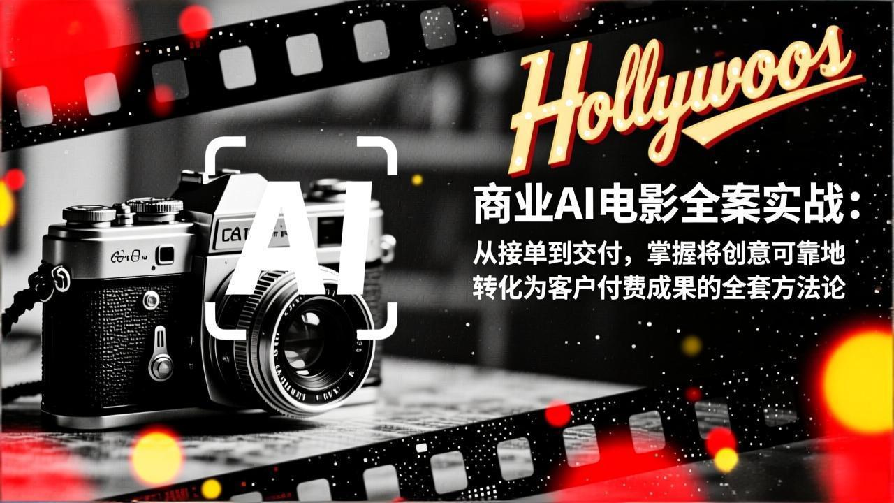 商业AI电影全案实战：从接单到交付，掌握将创意可靠地转化为客户付费成果的全套方法论-优创项目网
