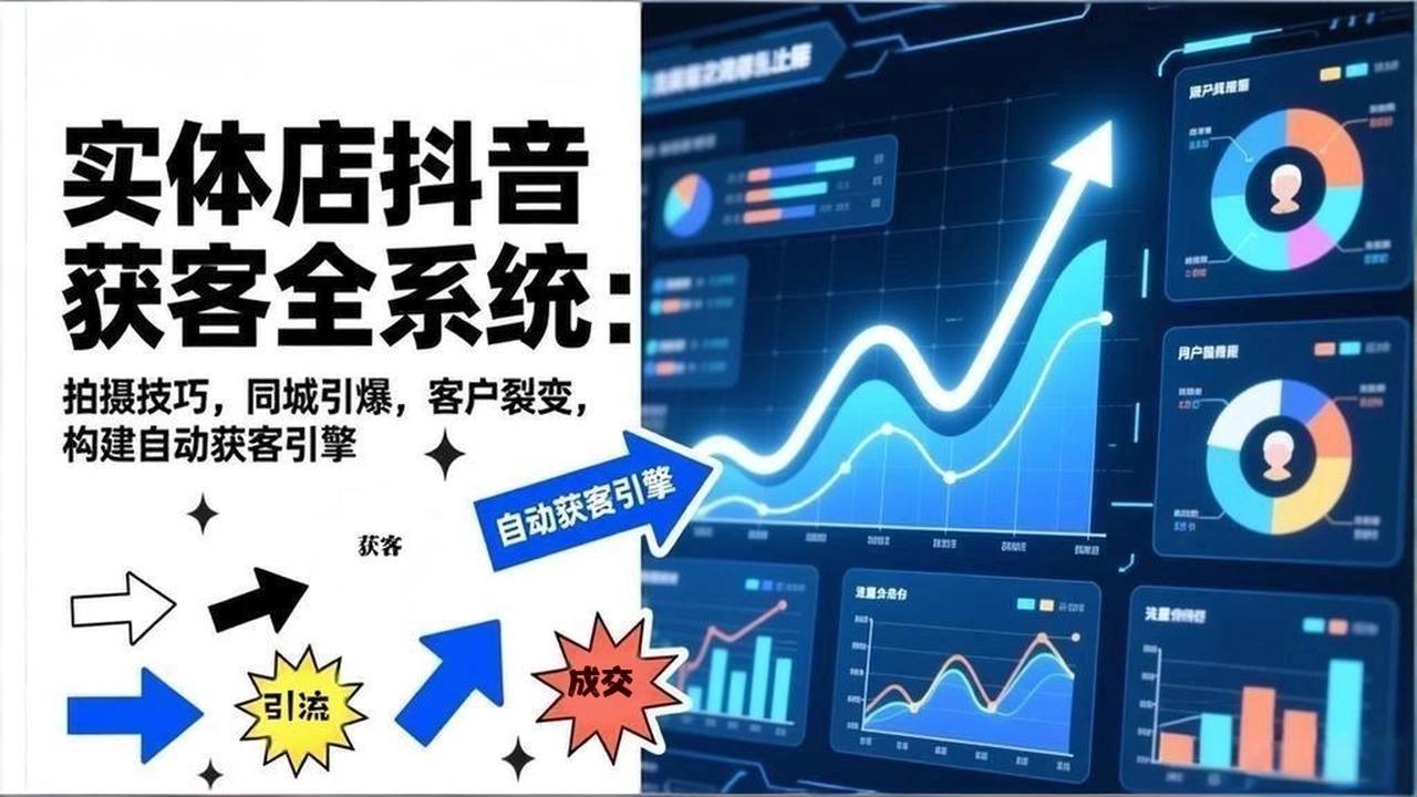 2026实体店抖音获客全系统：拍摄技巧，同城引爆，客户裂变，构建自动获客引擎-优创项目网