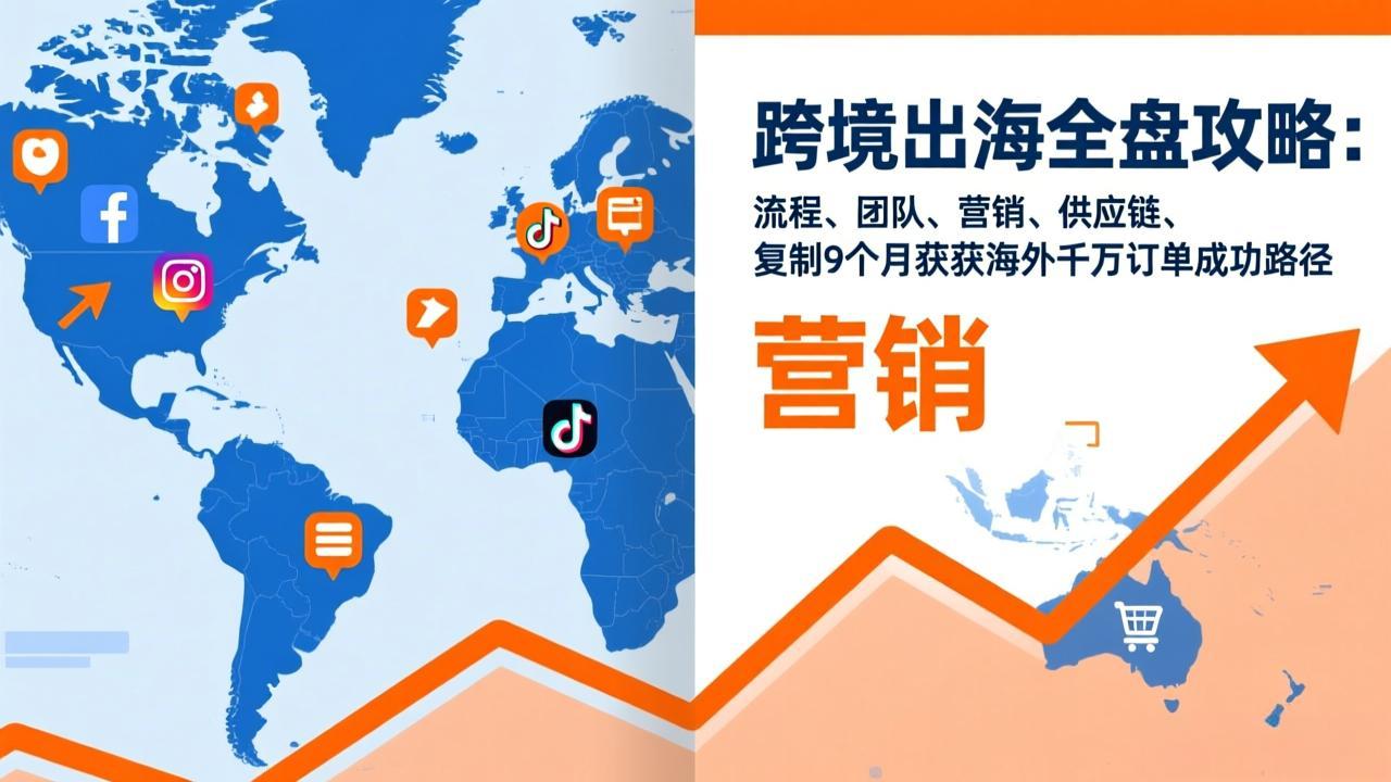 跨境出海全盘攻略：流程，团队，营销，供应链，复制9个月斩获海外千万订单成功路径-优创项目网