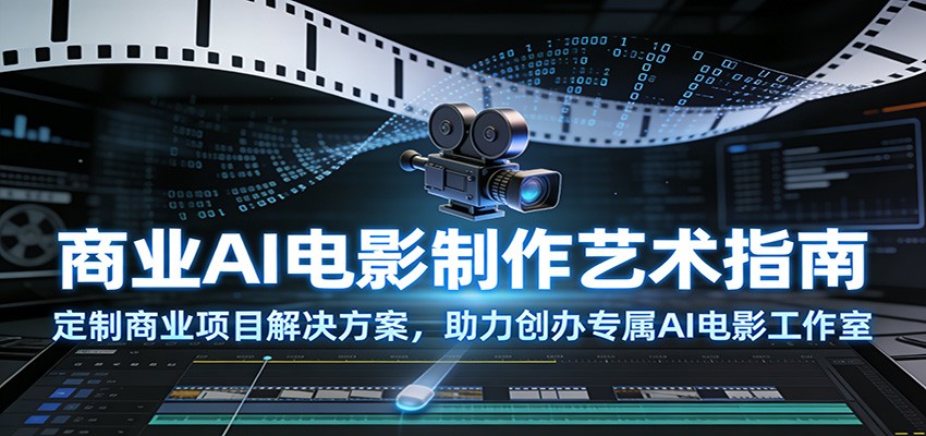 商业AI电影制作艺术指南：定制商业项目解决方案，助力创办专属AI电影工作室-优创项目网