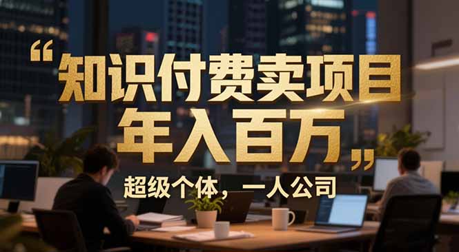 从0到年入百万：超级个体实战心得公开，个人IP×精准引流×成交系统全拆解-优创项目网