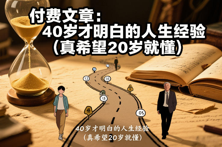 付费文章：40岁才明白的人生经验(真希望20岁就懂)-优创项目网