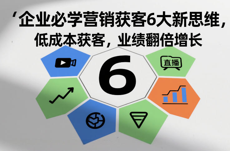 企业必学营销获客6大新思维，低成本获客，业绩翻倍增长-优创项目网
