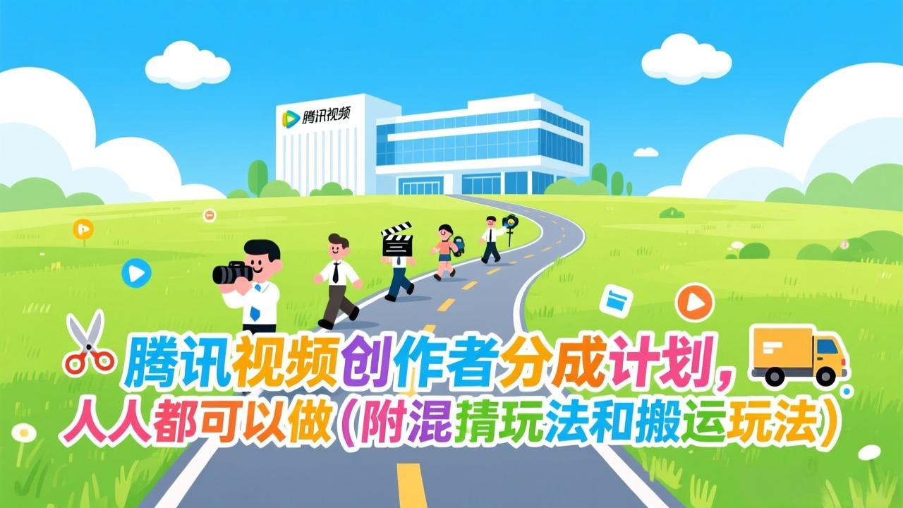 腾讯视频创作者分成计划，人人都可以做(附混剪玩法和搬运玩法-优创项目网