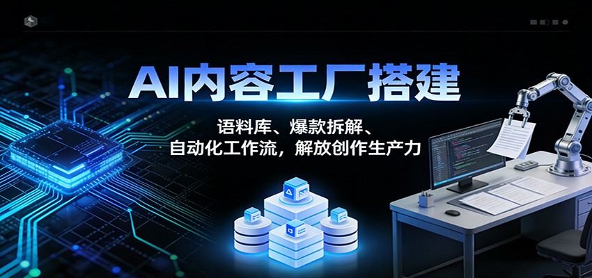 AI内容工厂搭建：语料库、爆款拆解、自动化工作流，解放创作生产力-优创项目网
