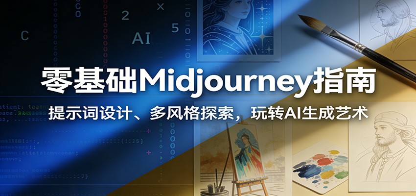 零基础Midjourney指南：提示词设计、多风格探索，玩转AI生成艺术-优创项目网