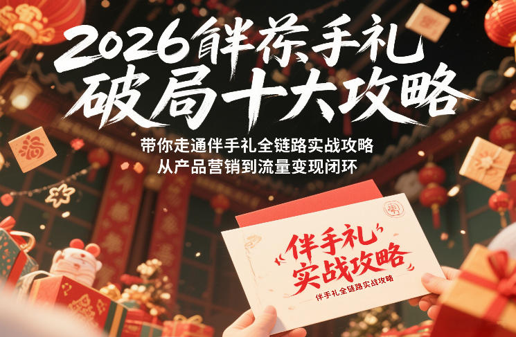 2026伴手礼破局十大攻略，带你走通伴手礼全链路实战攻略，从产品营销到流量变现闭环-优创项目网