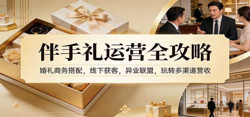 伴手礼运营全攻略：婚礼商务搭配，线下获客，异业联盟，玩转多渠道营收-优创项目网