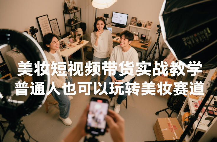 美妆短视频带货实战教学，普通人也可以玩转美妆赛道-优创项目网