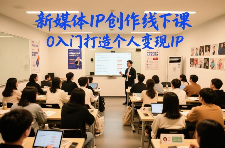 新媒体IP创作线下课，0入门打造个人变现IP-优创项目网