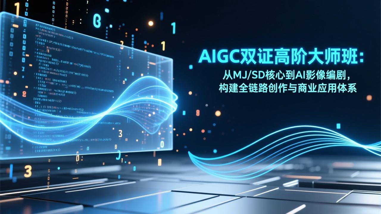 AIGC双证高阶大师班：从MJ/SD核心到AI影像编剧，构建全链路创作与商业应用体系-优创项目网