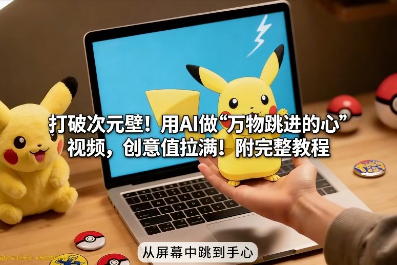 打破次元壁！用AI做【万物跳进手心】视频，创意值拉满！附完整教程-优创项目网
