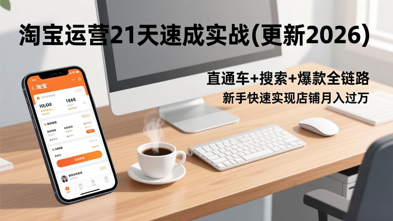 淘宝运营21天速成实战(更新2026-优创项目网