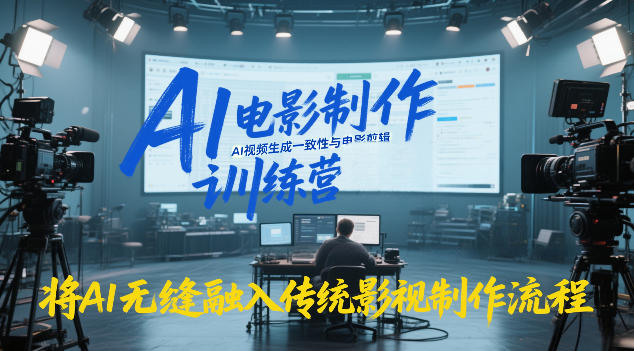 AI电影制作训练营，掌握AI视频生成一致性与电影剪辑，将AI无缝融入传统影视制作流程-优创项目网