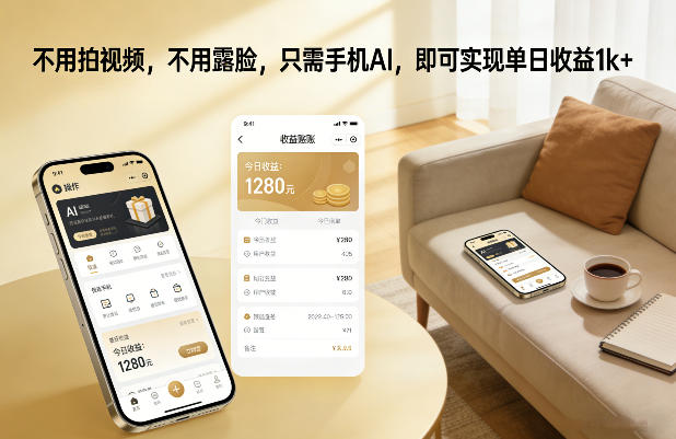 不用拍视频，不用露脸，只需手机AI，即可实现单日收益1k+【揭秘】-优创项目网