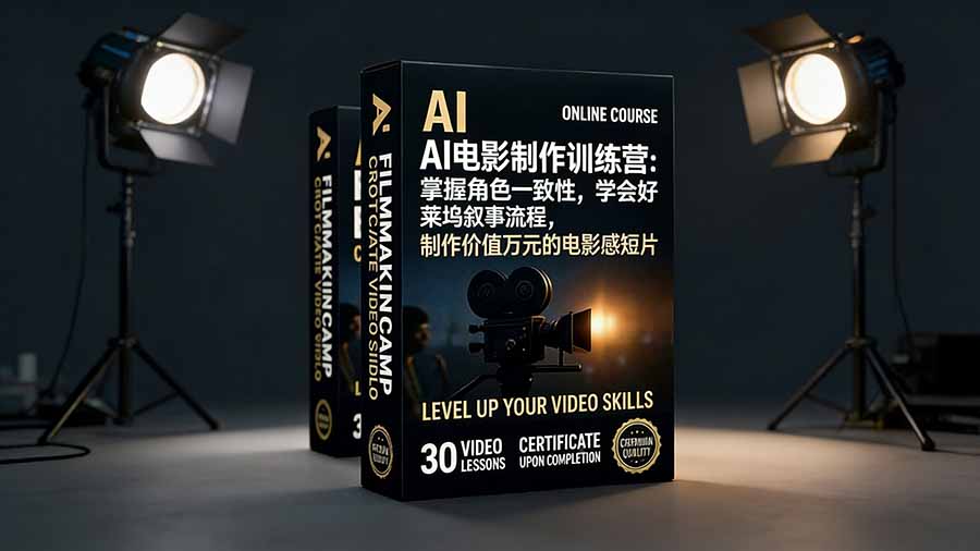 AI电影制作训练营：掌握角色一致性，学会好莱坞叙事流程，制作价值万元的电影感短片-优创项目网