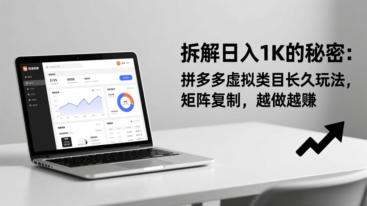 拆解日入 1K 的秘密：拼多多虚拟类目长久玩法，矩阵复制，越做越赚-优创项目网