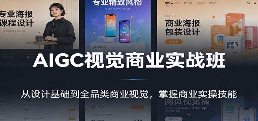 AIGC视觉商业实战班：从设计基础到全品类商业视觉，掌握商业实操技能-优创项目网