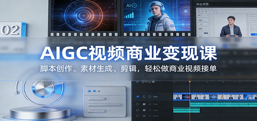 AIGC视频商业变现课：脚本创作、素材生成、剪辑，轻松做商业视频接单-优创项目网