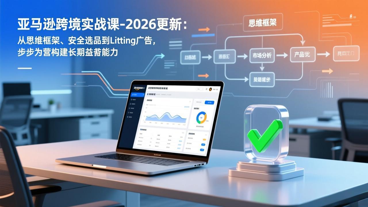 亚马逊跨境实战课-2026更新：从思维框架、安全选品到Listing广告，步步为营构建长期盈利能力-优创项目网