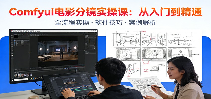 ComfyUI电影分镜实操课：分镜一致性，全流程AI视频制作，零基础也能做专业分镜-优创项目网