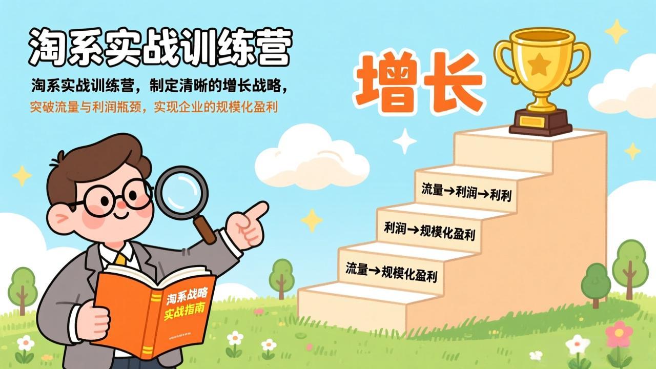 淘系实战训练营，制定清晰的增长战略，突破流量与利润瓶颈，实现企业的规模化盈利-优创项目网