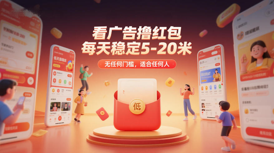 看广告撸红包，每天稳定5-20米，无任何门槛，适合任何人-优创项目网